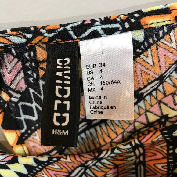 Divided (H&M) Tribal Print Romper sz. 4 - Picture 3 of 4
